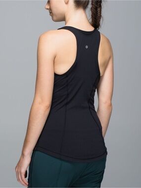 RARE Lululemon Think Fast Tank Sz 8 In Black